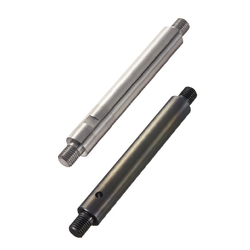 Linearwellen / rostfreier Stahl  / hartverchromt, LTBC / induktiv gehärtet / f8,g6,h5, / Schlüsselfläche, Radialbohrung / zweiseitig Gewindezapfen g6