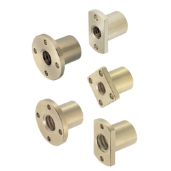 Trapezgewindemuttern für Trapezspindeln / MTSC□, MTSF□, MTSG□, MTSN□, MTSP□ / Messing / Rund, Kompakt, Quadratflansch / links-, rechtsgängig / Tr8/50