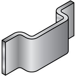 Blechverbinder-Montageplatten / Halterungen / konvex gebogen / BLUZS