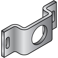 Blechverbinder-Montageplatten / Halterungen / konvex gebogen / BLUFS