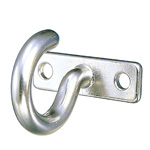 Haken / rostfreier Stahl / mittig / mit Befestigungsplatte / PH