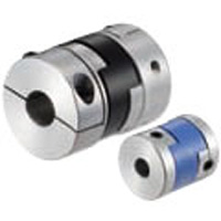 Oldham-Kupplungen / MOL / 1 Scheibe: POM / Halbschalenklemmung, Passfeder / Korpus: Aluminium