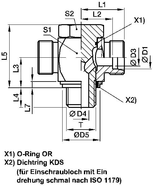 Rohrfitting für Hochdruckleitungen / TH-R KDS / T-Verbinder
