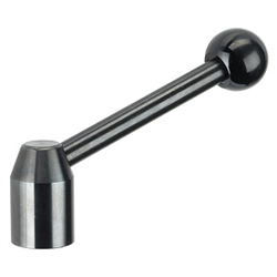 Spannhebel / 24430.□□□ / Edelstahl, Stahl / Kugelkopf / 1-armig / 20° Griff
