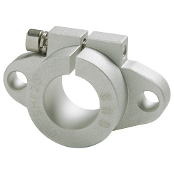 Wellenhalter / SHF / Alu-Guss / zweiseitig abgeflachter Rundflansch / geschlitzt