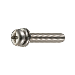 Linsenkopfschrauben / mit Scheibe, Federring / Kreuzschlitz / Material wählbar / Behandlung wählbar / Dünnschaft / CSBPN4