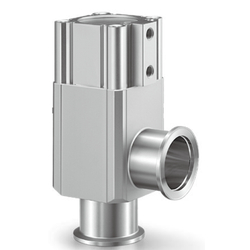 Aluminium-Hochvakuum-Eckventil, doppeltwirkend / Faltenbalgabdichtung, Serie XLC