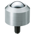 Kugelrollen / K-1143-□□□ / Edelstahl, rostfreier Stahl / zylindrisch / Gewindebolzen