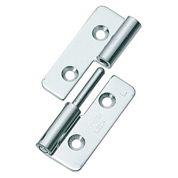 Flach-Steckscharniere / B-1075 / Kegelsenkungen / gerollt / Edelstahlblech / spiegelpoliert