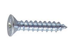 Blechschrauben / Senkkopf / Kreuzschlitz / Material wählbar / verchromt / Gewindespitze