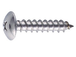 Blechschrauben / Halbrundkopf / Kreuzschlitz / Material wählbar / verchromt / Gewindespitze